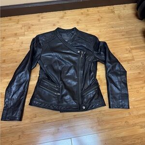 Cole Haan Women's Black Leather Jacket